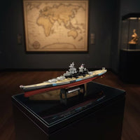 1:1000 Scale USS Missouri Battleship Model Tabletop USS Missouri Model Authentic Warship Realistic for Office, Bookshelf