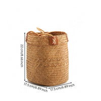 Handwoven Basket Fiber Braided Container Basket Textured for Floral Arrangements