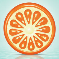 Inflatable Floater Bed Round Pool Lounger Water Lounge Bed Fruit-Inspired Lounge Floater Sunbathing for Adults, Beach, Vacation