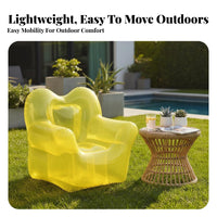 Lightweight Inflatable Heart-Back Armchair Easy to Keep Portable Furniture Quick Setup Inflatable Chair Waterproof for Photographers, Students, Photo Shoots, Outdoor, Dorm Room, Camping