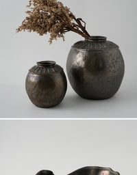 New Chinese Style Glazed Ceramic Fruit Bowl and Vase Decorative Set
