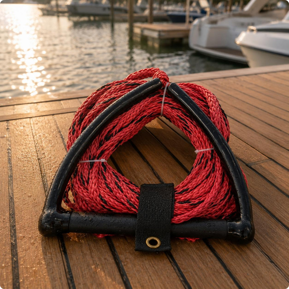 Strap Strap Single Handle Tow Rope Triangular Grip Water Ski Tow Rope Compact Tangleunrestricted Storage for Towing