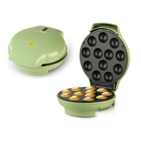 12-Hole Takoyaki Maker Electric Pancake Pan with Dual-Sided Heating, Ceramic Plate, 1200W, EU Plug