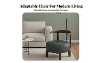 360-Degree Rotation rotate Wooden Stool Light Luxury Design Upholstered Low Stool durable Wood Seat Household Furniture Multi-Functional for Homeowners, Interior Decorators, Living Room, Bedroom, Entryway, Kitchen