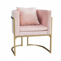 Comfortable Cushion Curved Back Single Armchair Rust-Proof Frame Indoor Furniture Modern Design Home Seating Textured Textile for Business Owners, Interior Designers, Beauty Salon, Reception Area, Boutique, Living Room
