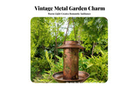 Solar birds Feeder lighting Solar Powered Waterproof Decorative Projection Lantern for Yard, Patio