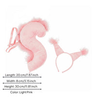 Role-Play Prop Squirrel Ears Headband and Tail Cute Squirrel Costume Set Funny for Children, Stage Performance, Halloween, Cosplay Events, Parties