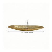 Tray with Hammered Surface Shallow Platter Minimalist Dish for Tea Service