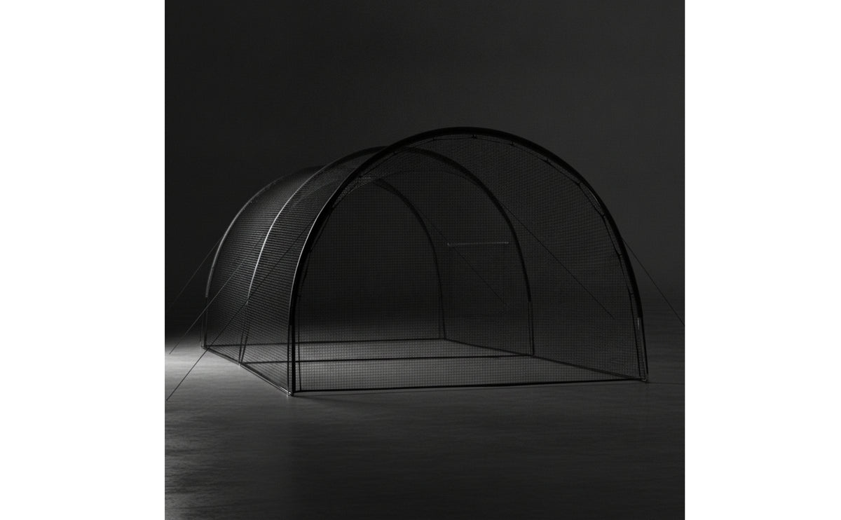 Baseball Batting Cage with Door Outdoor Batting Cage Net with Frame Heavy Duty for Coaches, Backyard, Training Facility