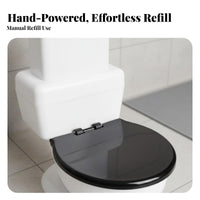 Anti-Tip Toilet Shaped Cat Waterer No Electricity Needed Toilet Shaped Pet Water Bowl Non-Electric Novelty Cat Water Bowl Easy to Clean for Cats, Small Pets