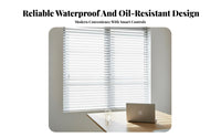 PVC Slatted Window Covering Oil-Withstand Ant Electric Smart Window Covering Slatted Window Covering Light-Blocking Privacy