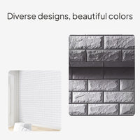 Pressure-Sensitive Foam Brick Wallpaper, Waterproof Decor