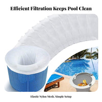 Pool Skimmer Sock Sturdy and Elastic Pool Strainer Sock Easy to Clean Skimmer Basket Liner for Spa Owners, Homeowners, Swimming Pools, Spas
