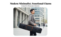Easy to Carry Tripod Carrying Case Shoulder and Hand Straps Light Stand Bag Multiple Pockets for Content Creators, Outdoor Travel