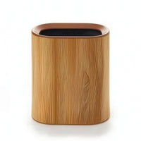 Slim Trash Can Oval Slim Trash Bin Bathroom Wastebasket Modern for Kitchen, Living Room