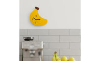 Silent Banana Wall Clock Decorative Cartoon Banana Wall Clock Operated Home Decor for Kitchen