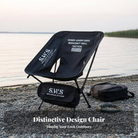 Foldable Moon Chair space-saving Folding Stool Lightweight Portable Seat Easy Setup for Backpackers, Gardeners, Camping, Fishing, Hiking, Backpacking