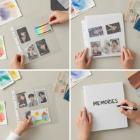 Ringnote 3-Inch Photo Album for Instax Mini & Kpop Photocards, 5/10 Pocket Pages, DIY Collectible Card Binder