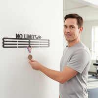 Heavy Duty Wall Mounted Medal Hanger Sturdy Steel Construction Sports Medal Display Rack Space Saving Iron Award Hanger Easy to Install for Athletes, Runners, Women, Home Gym, Bedroom, Office