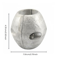 Spherical Shaft Anode Saltwater Protection Zinc Shaft Anode Bolt Mounted