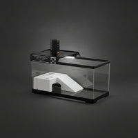 Clear Turtle Tank with Basking Platform Transparent Turtle Tank with Filter Easy-to-Maintain Terrarium Safe for Indoor, Desktop