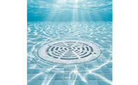 8-Inch Main Drain Cover ABS Plastic Round Pool Drain Cover White Screw-Fixed