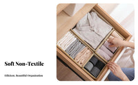 6 Pieces Foldable Storage Box Set Accessible Top Non-Woven Material Boxes Space
