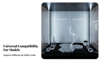 Transparent Model Display Stand Wide Compatibility Posing Stand Adjustable Action Figure Holder Easy Assembly for Desk, Shelves