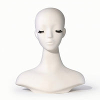 Mannequin Head Bust Matte Mannequin Head with Shoulders Adult Size Hairpiece Stand Jewelers, Cosplayers