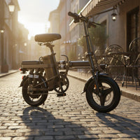 14 Inch Folding Electric Bike Lightweight Foldable Electric Bike Portable Foldable Electric Two-Wheeler for Adults, Commuting, City Travel