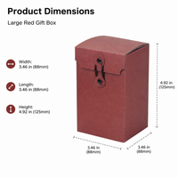 Large Kraft Paper Boxes 8.8x8.8x12.5cm, Premium Tea Packaging Boxes with Rope, Easy Assemble Flip Closure for Homemade Tea Gifts