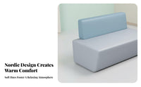 Nordic Design Square siderest Sofa Minimalist stylistic Multi-Seat Waiting Bench configurable assembly Reception Seating Business-Grade for Patients, Clients, tailoreders, medical office, Hospital, Lobby, Lounge