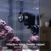 Double Head Water Circulator Silent Fish Tank Circulation Pump High Power Submersible Water Pump for Saltwater Aquarists
