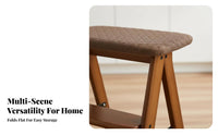 With Backrest Convertible Ladder Chair Multi-Functional Step Stool Foldable Design Folding Seat Space-Saving for Apartment Dwellers, Office Workers, Kitchen, Living Room, Pantry, Library