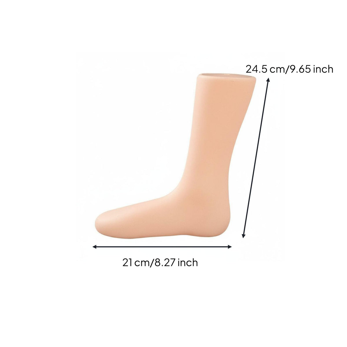 4 Pieces PVC Foot Model Flat Bottom Retail Fixture Lightweight