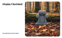 Resin Pet Tombstone Weather Resistant Paw Print Headstone Paw Print Memorial Stone Sympathy Quote Garden Decor Photo Display