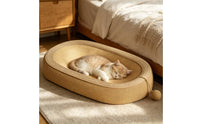 Oval Cat Scratcher Bed Cat Scratching Nest 2-in-1 Design Pet Supplies for Kittens
