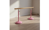 Stable Base Adjustable Dance Barre Sturdy Construction Wood Ballet Barre Heavy Duty Space-Saving Storage for Beginners