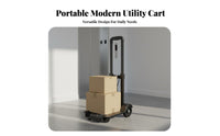 Foldable Portable Luggage Dolly Compact Collapsible Luggage Cart Telescoping Handle Folding Hand Cart Lightweight for Travelers, Shoppers, Homeowners, Travel, Home Use, Airport, Warehouse