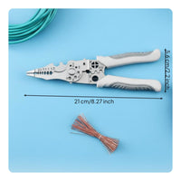 Multi-Functional Multifunctional Wire Stripper Sharp Cutting Blade Wire Cutter and Crimper Comfortable Grip Cable Stripping Pliers Safety Lock for Electricians