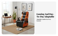 Reclining Function Lounge Station with pivot Tray Sofa-Like Comfort Gaming Recliner Ergonomic Design Computer Armchair Full Support for Home Office Workers, Streamers, Students, Internet Cafe, Bedroom, Living Room, Den