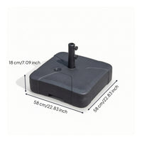 Square Patio Umbrella Base Heavy Duty Fillable Umbrella Base Sturdy Stand Long-Lasting for Backyard