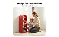 Space-Saving children's Shoe Rack Easy Assembly Kids Shoe Storage Unit Sturdy Rounded Corners for Toddlers, Preschoolers, Hallway, Bedroom, Living Room, Behind Door