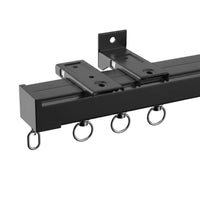 Aluminum Alloy Curtain Track Double Bearing Wheel S Sturdy Duty Aluminum Curtain Rail Wall Mounted Drapery Track Fluid Gliding