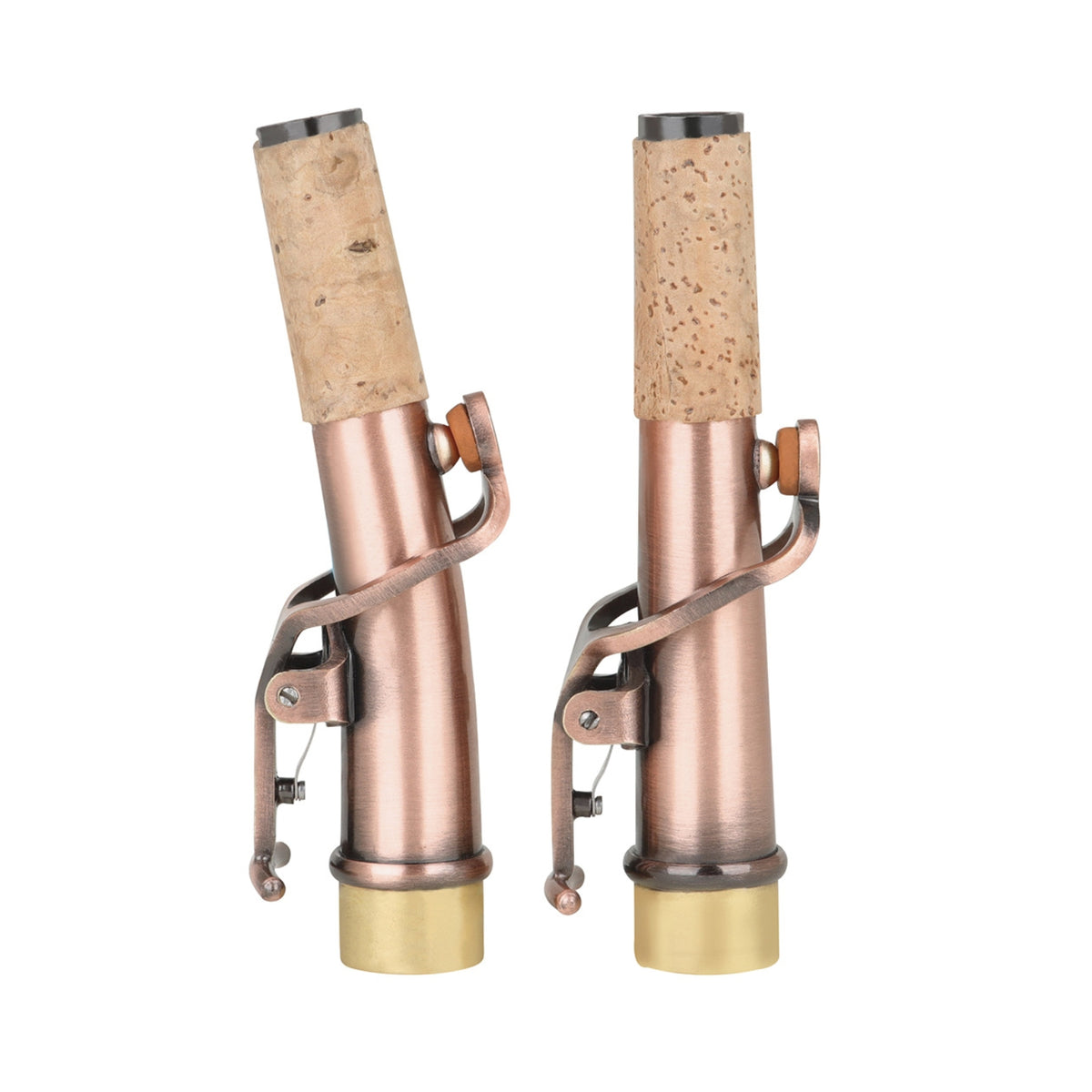 2 Pieces Saxophone Neck with Cork Replacement Brass Saxophone Neck Woodwind Accessory for Saxophonists
