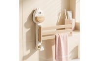 Duck Towel Rack 3-Bar Towel Rack with Suction Cup Wall-Mounted Organizer for Renters, Washroom, Laundry Room, Rv
