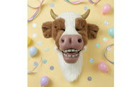 Soft-Textured Cattle Headgear Headpiece Novelty Cow Costume Hood Comfortable Headwear for Halloween, Cosplay, Stage Performances