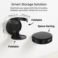 Drink Holder and Wall Mounted Folding Cup for Desk, Space Organizer for Dorm Room or Cabinet Door, Cartoon Style Material