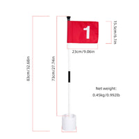 4 Pieces Numbered Flags Golf Practice Target Set White Cups Golf Putting Target Set Detachable Poles Sports Training Grip Sections