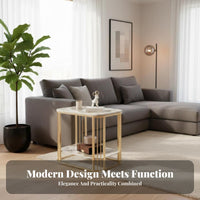 Space-Saving C-Shaped End Table Multi-Functional Nightstand Modern design Household Furniture 2-Tier Storage for Apartment Dwellers, Homeowners, Students, Living Room, Next to Sofa, Balcony, Small Spaces